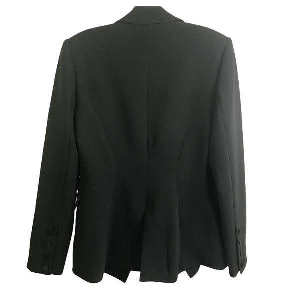 Jonathan Simkha‎ Womens Black Tuxedo jacket satin trim / buttons - Picture 3 of 13